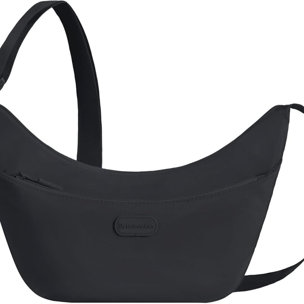 Slouchy Crossbody Bag Polyester Unisex Adjustable Strap Zippered Pockets